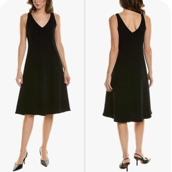 Vince V-Neck Wool Blend Slip Dress - Picture 1 of 6